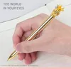 Novely Kids Metal Paneapple Ballpoint Pen Ple