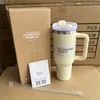 Wholesale! 304 Stainless Steel 40OZ Travel Mugs Reusable Handgrip Tumblers Support customize Logo 40oz Cups With Handle and Lid LG28