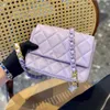 Cadenas de solapa Bolsas Moda Hombro Diseñador Marca Bolsa Totes Cuero Crossbody Bolsos de lujo Alta calidad Mujer Carta Monedero Teléfono Monedero Llano Metálico