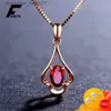 Hanger kettingen retro ketting zilver 925 sieraden ovale schuur ruby edelstenen hanger accessoires voor vrouwen bruiloft verloving belofte feest cadeau231215