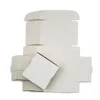 50pcs / lot 21 tailles coffrets cadeaux en papier blanc petites boîtes d'emballage de savon blanc bijoux blancs boîtes en papier kraft boîtes de bonbons de mariage264Q