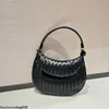 Botte Venetas Borsa a tracolla Borse in pelle da donna Gemelli Gemelli Imitazione di marca Trendy Crescent Borsa in tessuto Borsa doppia in vera pelle per uomo e donna Palmare Kn HBY8