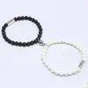 Bracelets de charme 2pcs coração magnético Sun Moon Love Casal Set para homens homens Valentine's Day Jewelry Gifts