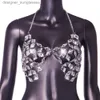 Overige mode-accessoires Glanzende kristallen bralette Borstbeha-ketting Bikini Bo-accessoires Festival Sexy uitgehold strass-top Lingerie Sieraden DamesL231215