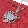 Pendant Necklaces Stainless Steel Silver Color Albania Pendant Necklaces Tren Albania Chain JewelryL231215