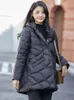 Mulheres Down Parkas Janveny Inverno 90% Duck Down Casaco Mulheres Ultra Light Puffer Feather Jacket Com Capuz Outono Mid-Long Casual Leve Feminino Parka 231214