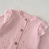 Giyim Setleri Milancel Yeni Sonbahar Bebek Giysileri Seti Bebek Sevimli Pembe Örgü Aşk Kat +Bloomer Toddler Dış Giyim R231215