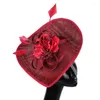 Kvinnor Milliner Fascinators pannband hatt blomma huvudbonad brud elegant kenucky derbu huvudstycke blommig chapeau ras