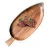 Pratos travessas de madeira para multiuso em forma de folha servindo utensílios de cozinha reutilizáveis casa el restaurante banquete