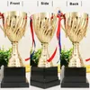 Decorative Objects Figurines Customizable Trofeo Champion Trophy Contest Business Metal Coverless Trophies Award Football Trophies Medal Souvenir Cup 231214