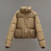 Women's Down Parkas Short Cotton Jacket Women's 2023 Winter Standing Collar Cotton Thicked Cotton Jacket Bread Jacket Warml231215