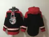 CUSTOM 98 Connor Bedard Blackhawks Old Time Hockey Jerseys Chicago Hoodie Pullover Sports Sweatshirts Winter Jacket Black Red Size S-XXXL