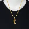 14k Yellow Gold Dragon Head Pendant Necklace Wolf Tooth Amulets And Talismans Cool Necklace For Women And Men