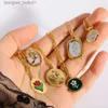 Colliers pendentifs Vintage fleurs pendentif collier acier inoxydable émail Rose chaîne charme Simple collier femmes accessoires saint valentin L231215