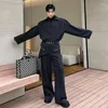 Trainingspakken voor heren SYUHGFA Herenkleding Gewassen vintage denimsets Losse causale 2023 herfstpak Koreaanse streetwear mode twee stukken