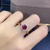 Cluster Rings Big Sale 2023 Est Style Red Garnet Gemstone Ring for Women Jewelry Good Cut Real 925 Silver Natural Gem Birthday Present
