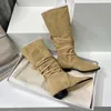 Designerstiefel Damenstiefel Herbst- und Winterstiefel Martin Desert Boot Kniestiefel Kaschmirriemen 100 % echtes Leder 5-farbige Medaillen-Hochleistungssohlen