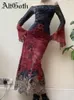 الفساتين غير الرسمية Altgoth Vintage cottagecore y2k dress women mall street streetwear غير منتظمة الشاش المرقع.