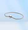 New Moments 925 Sterling Silver Classic Sleek Chain Bracelet Fit Authentic European Dangle Charm For Women Fashion DIY Jewelry3776308