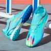 Fantasy Blue White Football Boots Women Men AG TF Soccer Shoes Youth Children's Outdoor Inomhus Training Shoes Storlek 35-45