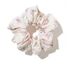 15pcs Fashion Floral Print Scrunchies Ponytail Holder Elastic Hair Bands Women Girls Headwear Boutique Accessories