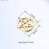 Pendant Necklaces 5pcs/Lot Stainless Steel Metal DIY Pendants Necklaces for Women Small Pentagram Charms For Jewelry Making Handmade SuppliesL231215