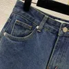 märke kvinnor jeans märke kläder ben damer byxor mode brev tryckning logotyp flickor delade raka bredben jeans 15 december ny