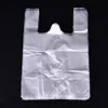 100 stcs hoogwaardige supermarkt witte vest plastic drager winkelen handtas verpakking zakken 261p