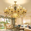 Escada lustre de cristal luxo villa sala estar elevado sótão quarto cabeceira luz lobby do hotel grande lustre