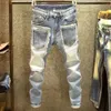 Herrenjeans 2023 Männer Denim Jeans gerade getragen Loch Europa und Amerika klassische alte Hosen Pantalones Homme Y2K Streetwear Cargo 231214