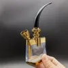 6 inch Mini Portable Hookah Set Smoking Pipe Shisha Water Bong Pipe Set Gold