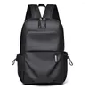 Backpack Boy Climbing Soft Laptop Student Sports Bag Men Bags Female PU Leather Nylon Travel Fashion