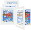 Bildramar 2st Kids Art Frames Träutbytbar bild Display för A4 Art-Work Children Projects Home Office Storage Picture Display 231215