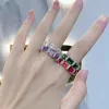 4 colori per opzioni Affascinanti anelli di fidanzamento per donne Anelli in argento sterling 925 placcati oro bianco con CZ completi per uomo Donna Regalo di San Valentino