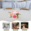 Decorative Flowers Taper Candles Wedding Table Centerpiece Farmhouse Layout Props Simulation Rings Conical Wreaths Garland Pillars