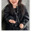 Ceket kızlar deri ceket sonbahar 2024 Koreli çocukların kadın bebek bisikletçisi ceket çocuklarının versiyonu