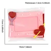Frames 1PCS Heart Pattern Po Frame Reusable Self Adhesive Free Punching Display Wall Decor Valentine's Day Holiday Decoration