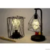 Decorative Copper Frame Light European Retro Romantic Chandelier Lamps Bedroom Table Desk Iron Night A1 21 Wholes339A
