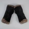 Gants à cinq doigts dame hiver gants de fourrure de vison réel tricoté à la main véritable fourrure de vison gants sans doigts femmes chaud fort élastique réel mitaines de fourrure de vison 231214