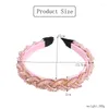 Baroque Rhinestone Hairband Pink Shimmering Hair Accessories High-end And Sophisticated Women's Jewellery Gift