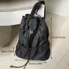 School Bags Gray Nylon Lightweight Large Capacity Mesh Backpack Women Drawstring Strap Pocket Schoolbag Original Bag Niche Trend 231215