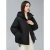 Trench-coat grande taille pour femme, doudoune d'hiver courte, ample, rembourrée, à capuche. Parkas doudounes Casaco Feminino 2023