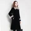 Women's Fur ZXRYXGS Temperament Elegant Black Spell Colors Faux Coat Fashion Jackets 2024 Mid Length Autumn Winte Stylish