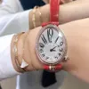 Reine de Naples Montre-bracelet pour femme montre femme montres diamant lunette bracelet en cuir élégant parfait montres mouvement professionnel 295O