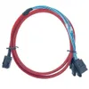 Nuovi adattatori per laptop Caricabatterie Mini Sas HD integrato SFF-8643 a 4 dischi rigidi di archiviazione SATA Cavo server cavo dati di rete intrecciato rosso