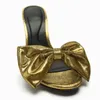 サンダルトラフ女性ゴールドハイヒールサンダル弓セクシーな丸いつま先のかかとのスライドスリングバックアウトドアシックヒールシューズ
