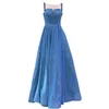 Jewel Shinning Fabric Bridesmaid Dress Floor-length Party Gowns With Beadings