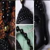 Pendant Necklaces Lucky Natural Black Obsidian Cameo Buddha Head Bead Chain Amulet Fortune Necklace Buddhism Meditation Men Women Jewelry