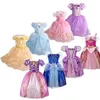 Платья для девочек Маленькая девочка с длинными волосами, костюм принцессы, праздничное нарядное платье принцессы, рождественское ролевая красавица, спящая красавица, карнавальное платье 231214
