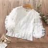 Clothing Sets Clothes for Teenagers Children Clothing sets White Lace Blouses Jeans Suit for Girls Spring Cute Baby Kids clothes 4 -14 Y
